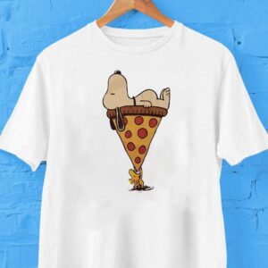 Snoopy And Woodstock And A Giant Slice Of Pizza Shirt