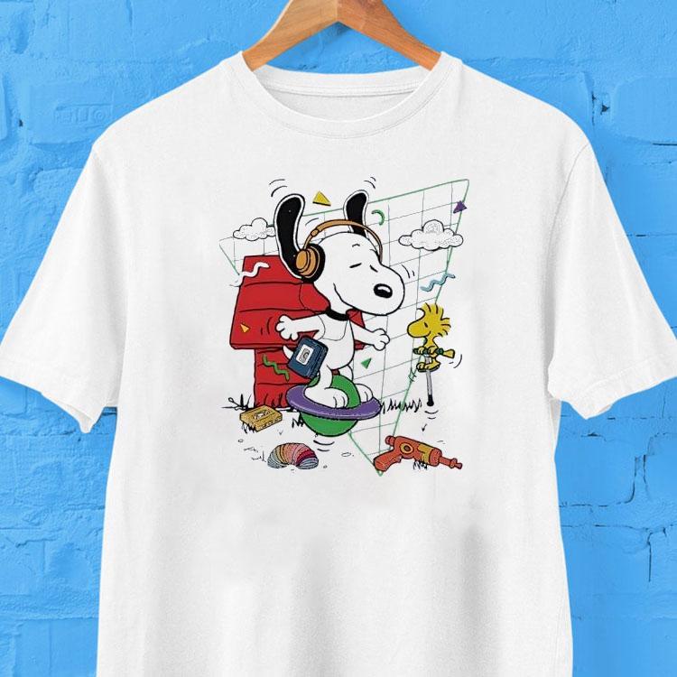 Snoopy And Woodstock Bouncing On A Pogo Ball And A Pogo Stick Shirt 2 Snoopy And Woodstock Bouncing On A Pogo Ball And A Pogo Stick Tshirt