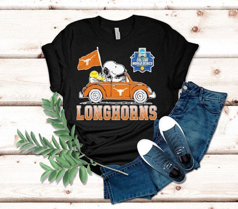 Snoopy And Woodstock Driving Car Texas Longhorns Ncaa 2025 Women's College World Series Oklahoma City Shirt 4 Snoopy And Woodstock Driving Car Texas Longhorns Ncaa Women S College World Series Oklahoma City Tshirt