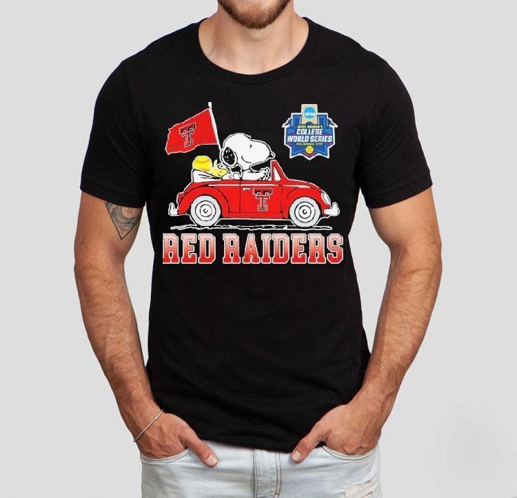 Snoopy And Woodstock Driving Car Texas Tech Red Raiders Ncaa 2025 Women's College World Series Oklahoma City Shirt 4 Snoopy And Woodstock Driving Car Texas Tech Red Raiders Ncaa Women S College World Series Oklahoma City Tshirt