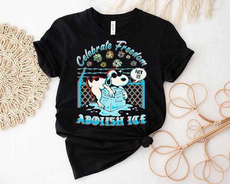 Snoopy Celebrate Freedom Abolish Ice Shirt 4 Snoopy Celebrate Freedom Abolish Ice Tshirt