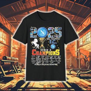 Ssc Napoli Fc Serie A Champions Forza Napoli Sempre 2025 Signatures Trophy Shirt