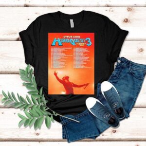 Steve Aoki Hiroquest 3 Summer Tour 2025 Dates With Red Stage Lights In Las Vegas Rome Ibiza And More Cities Worldwide Shirt