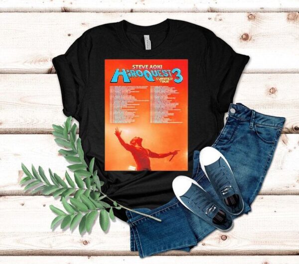 Steve Aoki Hiroquest 3 Summer Tour 2025 Dates With Red Stage Lights In Las Vegas Rome Ibiza And More Cities Worldwide Shirt
