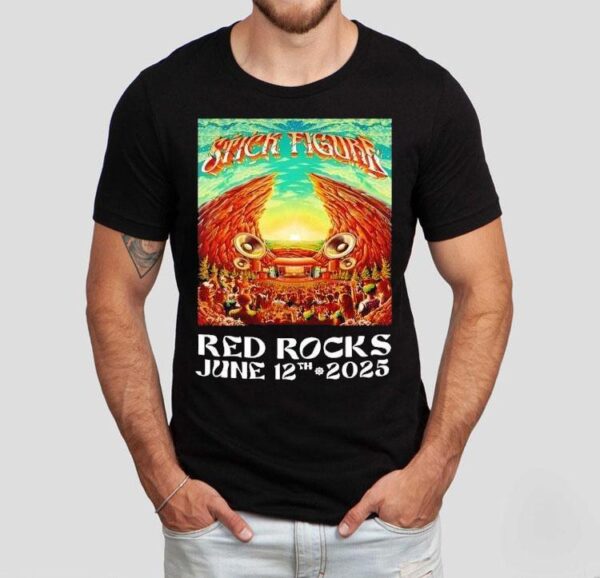 Stick Figure June 12 2025 Red Rocks Shirt