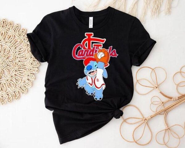 Stitch Play Baseball St Louis Cardinals Shirt