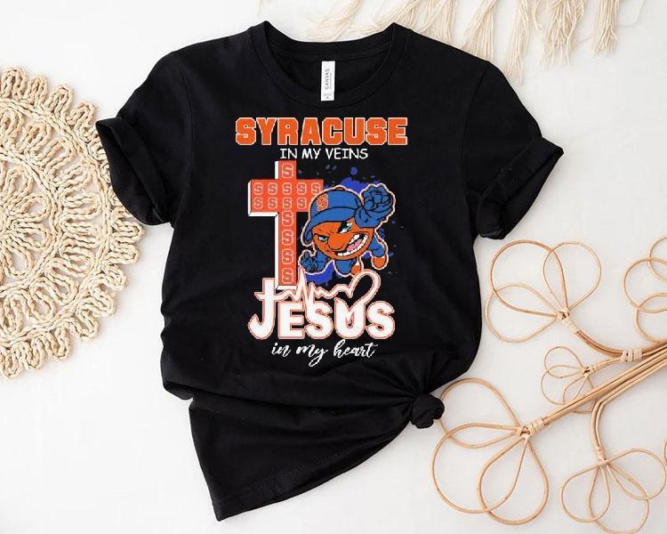 Syracuse Orange In My Veins Jesus In My Heart Mascot Shirt 4 Syracuse Orange In My Veins Jesus In My Heart Masco Tshirt