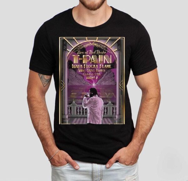T-pain Live At Red Rocks Park And Amphitheatre.waka Flocka Flame Ying Yang Twins October 29th Shirt