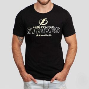 Tampa Bay Lightning Strikes Adventhealth Logo Shirt
