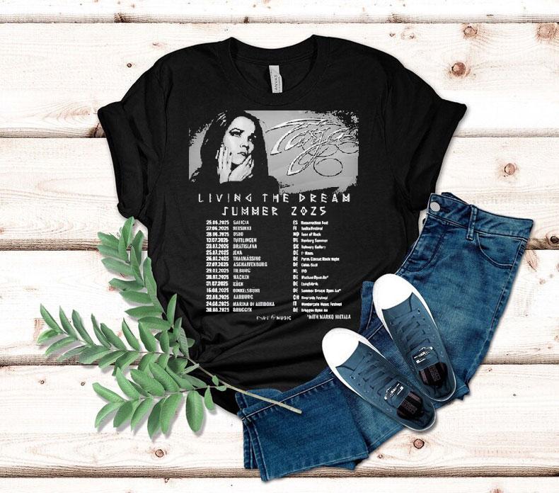 Tarja Turunen Living The Dream Tour Summer 2025 Dates Shirt 4 Tarja Turunen Living The Dream Tour Summer Dates Tshirt