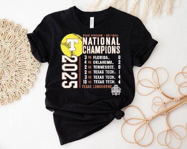 Texas Longhorns Ncaa Division I Softball National Champions 2025 Shirt