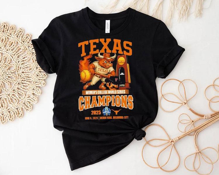 Texas Longhorns Women's College World Series Champions 2025 Mascot Shirt 4 Texas Longhorns Women S College World Series Champions Masco Tshirt