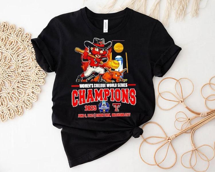 Texas Tech Red Raiders Women's College World Series Champions 2025 Mascot Shirt 4 Texas Tech Red Raiders Women S College World Series Champions Masco Tshirt