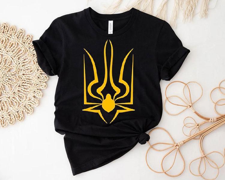 The Coat Of Arms Of Ukraine Spiderweb Shirt 4 The Coat Of Arms Of Ukraine Spiderweb Tshirt