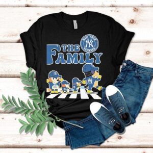 The Family Bluey New York Yankees Abbey Road Shirt