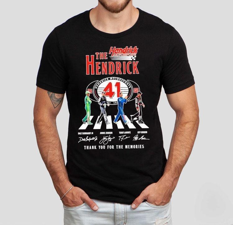 The Hendrick Hendrick Motorsports 41st Anniversary Thank You For The Memory Signatures Shirt 4 The Hendrick Hendrick Motorsports St Anniversary Thank You For The Memory Signatures Tshirt