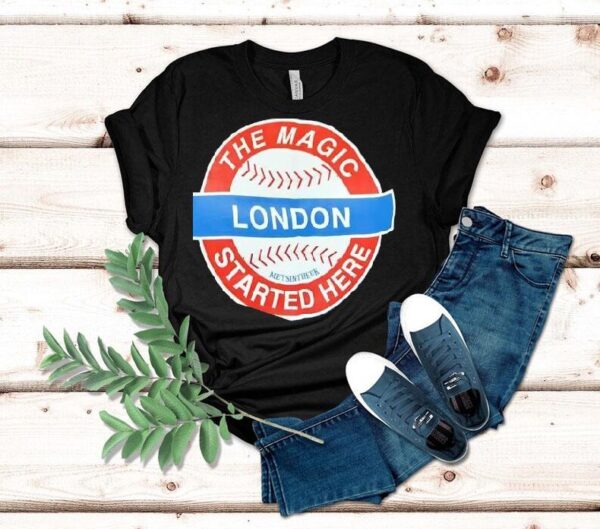 The Magic Started Here London Logo Baseball Shirt