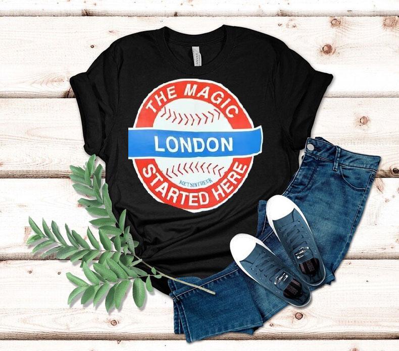 The Magic Started Here London Logo Baseball Shirt 4 The Magic Started Here London Logo Baseball Tshirt