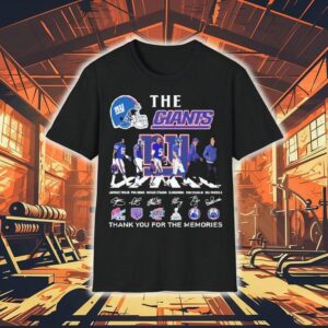 The New York Giants Thank You For The Memories Road Abbey Signatures Shirt