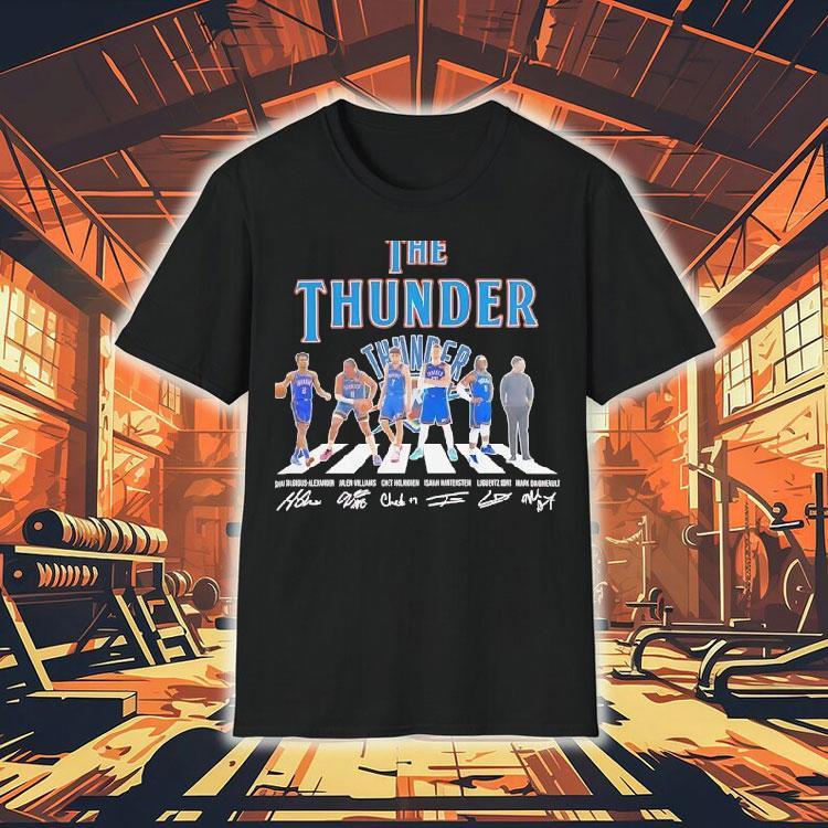 The Oklahoma City Thunder Walking Across Signatures Shirt 4 The Oklahoma City Thunder Walking Across Signatures Tshirt