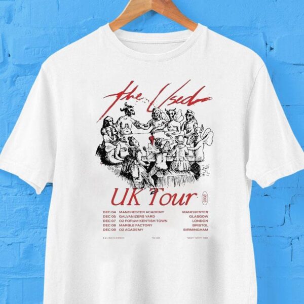 The Used Uk Tour 2023 Dates Shirt