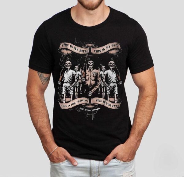 This Is My Rifle This Is My Gun This Is For Fighting This Is For Fun Side Action Apparel Shirt