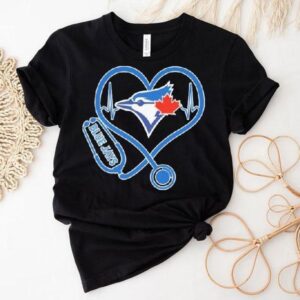 Toronto Blue Jays Caring Hearts Nurse Stethoscope Shirt