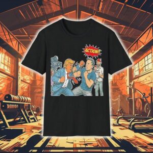 Trump Vs Musk Fake Fight Action Shirt