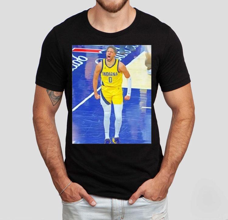 Tyrese Haliburton Indiana Pacers Game Frames Shirt 4 Tyrese Haliburton Indiana Pacers Game Frames Tshirt