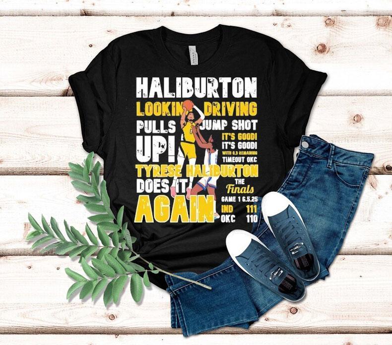 Tyrese Haliburton Looking Driving Pulls Jumpshot Up Shirt 4 Tyrese Haliburton Looking Driving Pulls Jumpshot Up Tshirt