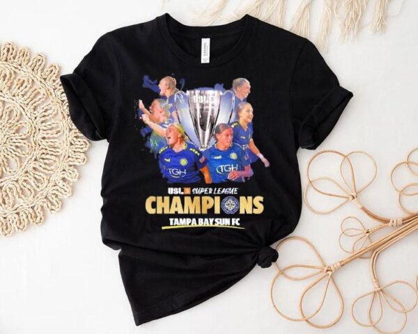 Usl Super League Champions 2025 Tampa Bay Sun Fc Shirt