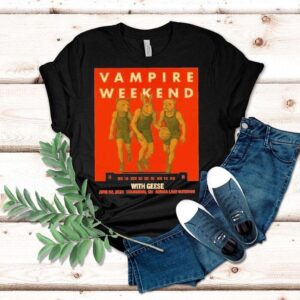 Vampire Weekend Only God Was Above Us Tour At Kemba Live In Columbus Oh On June 2 2025 Bear Bunny Dog Shirt