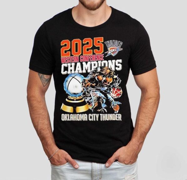 Western Conference Champions Oklahoma City Thunder Nba 2025 Shirt