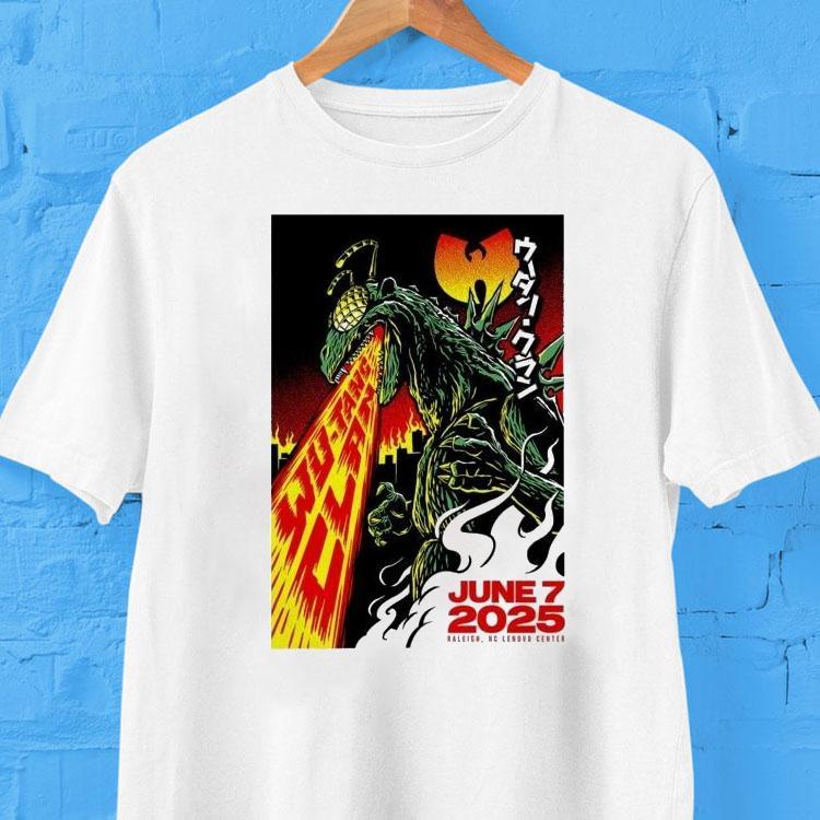 Wu Tang Clan Jun 7 2025 Raleigh Nc Godzilla Shirt 2 Wu Tang Clan Jun Raleigh Nc Godzilla Tshirt