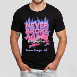 Youngboy Never Broke Again Baton Rouge La Chrome Gator Flames Shirt