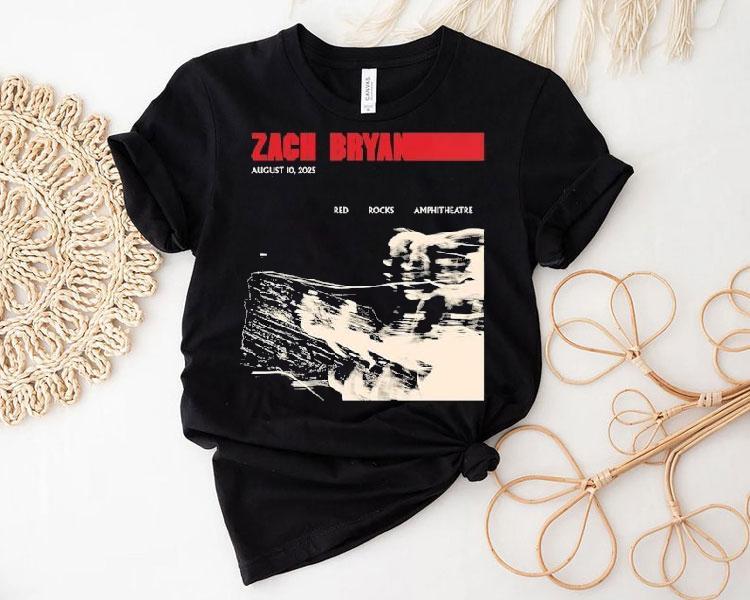 Zach Bryan Show At Red Rocks Park And Amphitheatre On August 10 2025 Shirt 4 Zach Bryan Show At Red Rocks Park And Amphitheatre On August Tshirt