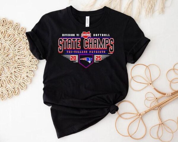 2025 Ohsaa Softball Division Vi State Champions Tri-village Patriots Shirt
