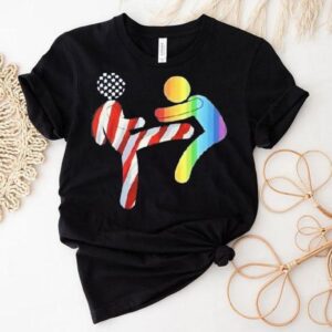 American Kicking Lgbt Pride Tshirt
