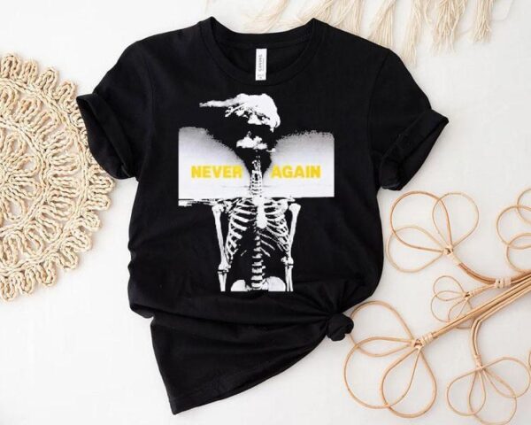 Anti Nuclear Movement House Nyc X Peter Kennard Never Again Skeleton Shirt