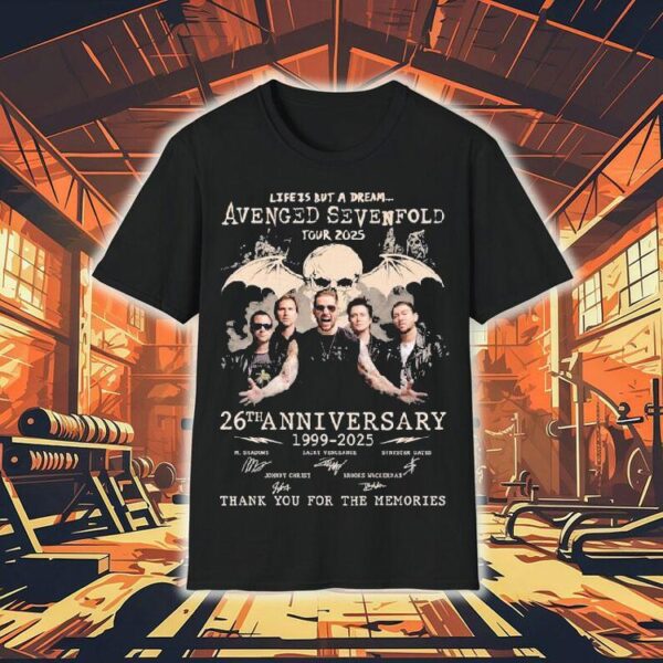 Avenged Sevenfold Life Is But A Dream Tour 2025 26th Anniversary 1996 2025 Thank You For The Memories Signatures Shirt