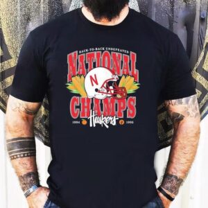 Back To Back Undefeated National Champs Nebraska Cornhuskers 1994 1995 Shirt