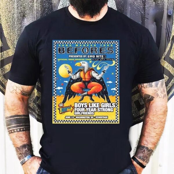Befores Boy Like Girls Four Year Strong Girlfriends Vans Warped Tour June 13 2025 Washington, Dc Shirt