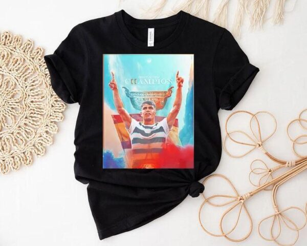 Carlos Alcaraz Prince Of Clay Celebrates The Champions Roland Garros 2025 Champion Shirt