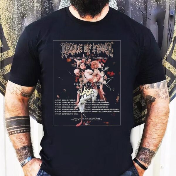 Cradle Of Filth The Screaming Of The Americas Tour 2025 Dates List Kicks Off In Limeira Br On August 21 Shirt