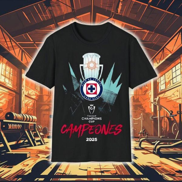 Cruz Azul Club De Futbol Concacaf Champions Cup Campeones 2025 Trophy Shirt