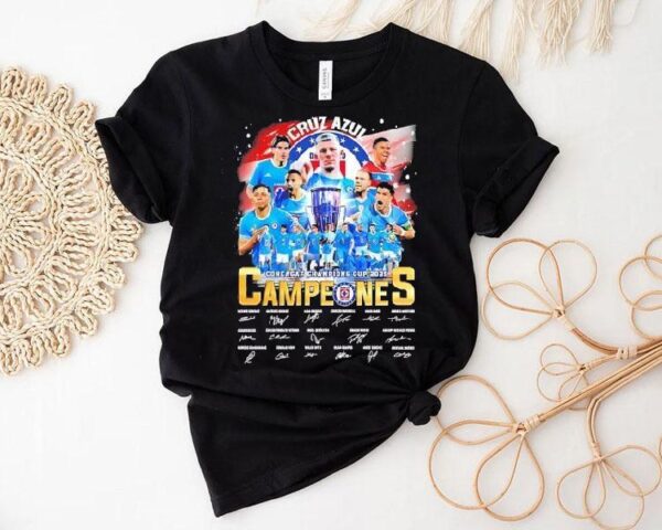 Cruz Azul Fc 2025 Concacaf Champions Cup Campeones Signatures Shirt