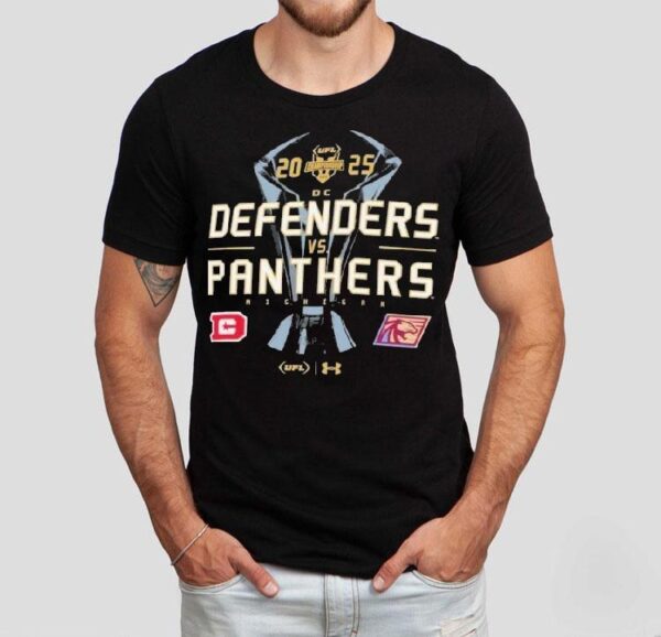 Dc Defenders Vs. Michigan Panthers Ufl United Football League 2025 Ufl Championship Game Trophy Shirt
