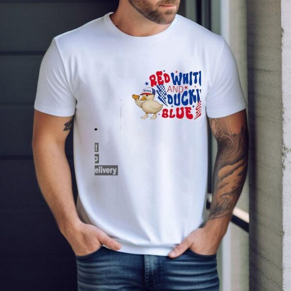 Duck Red White And Duckin Blue 4th Of July Usa Shirt
