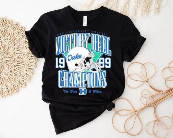 Duke Football Helmet 1989 Victory Bell Champions Shirt