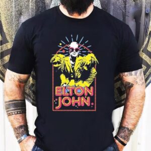 Elton John Distressed Photo Sparkle Shirt